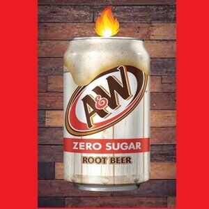 NEW 12oz A&W Root Beer Zero Sugar Soda Can Candle Candles Handcrafted in TN